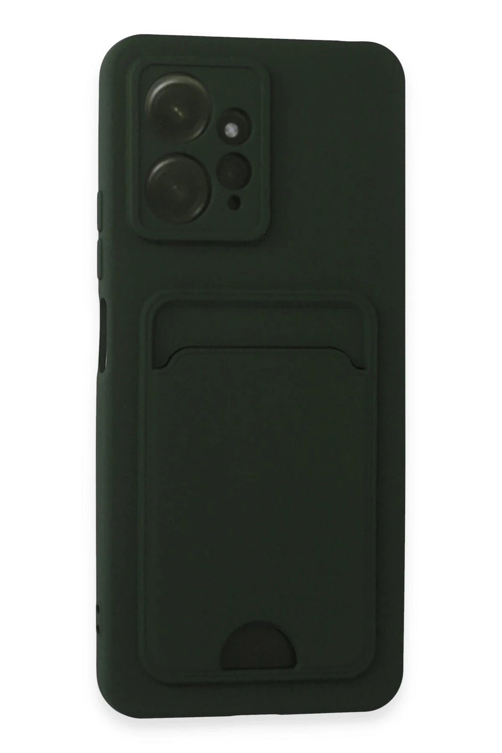 Mey İthalat® Redmi Note 12 4G Kılıf Kelvin Kartvizitli Silikon - Koyu Yeşil