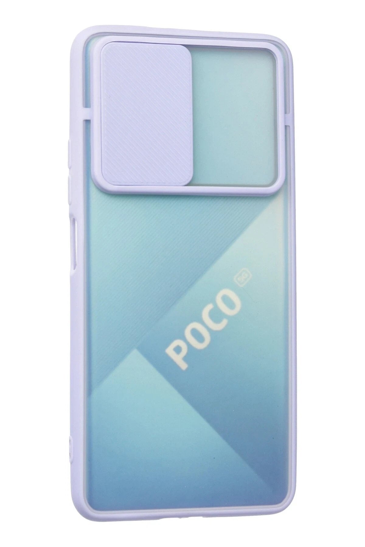 Mey İthalat® Poco F3 Kılıf Palm Buzlu Kamera Sürgülü Silikon - Lila