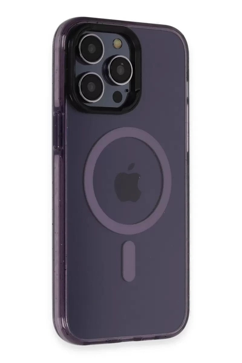 Mey İthalat® iPhone 14 Pro Max Kılıf Tigra Magsafe Kapak - Derin Mor