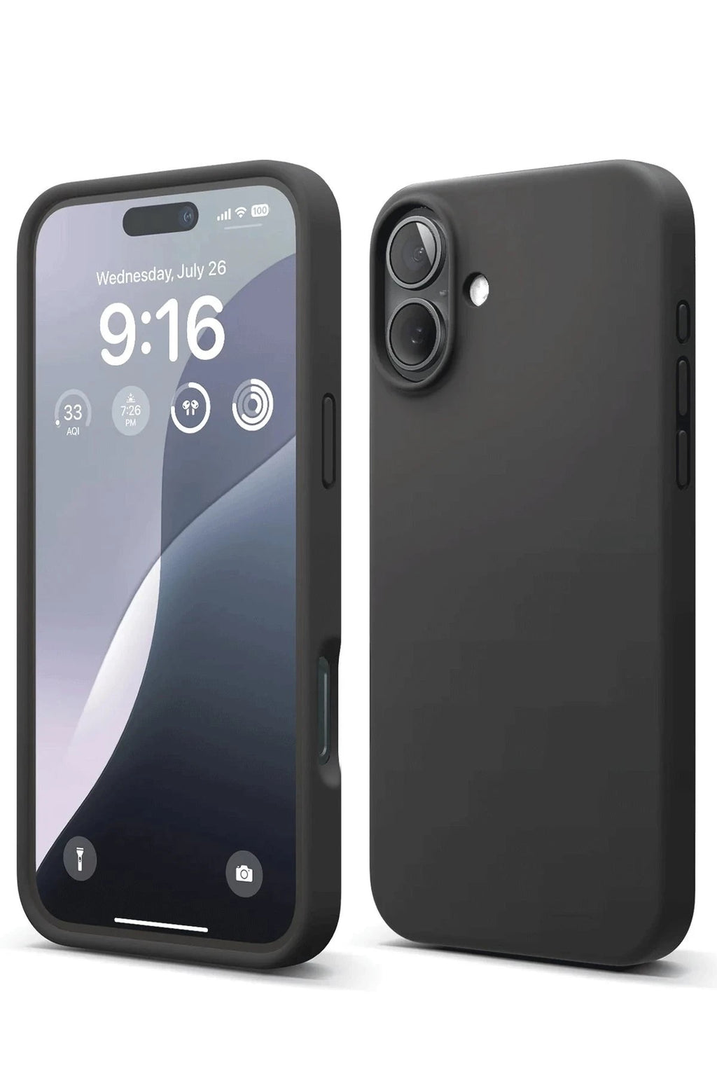 Mey İthalat® iPhone 16 Plus Kılıf Nano içi Kadife Silikon - Siyah