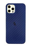 Mey İthalat® iPhone 12 Pro Max Kılıf Karbon PP Silikon - Mavi