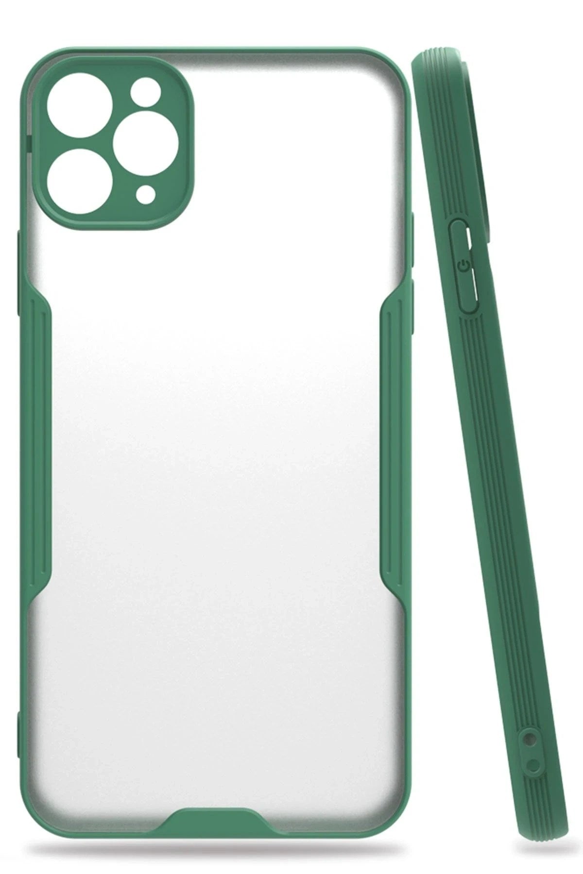 Mey İthalat® iPhone 11 Pro Max Kılıf Platin Silikon - Yeşil