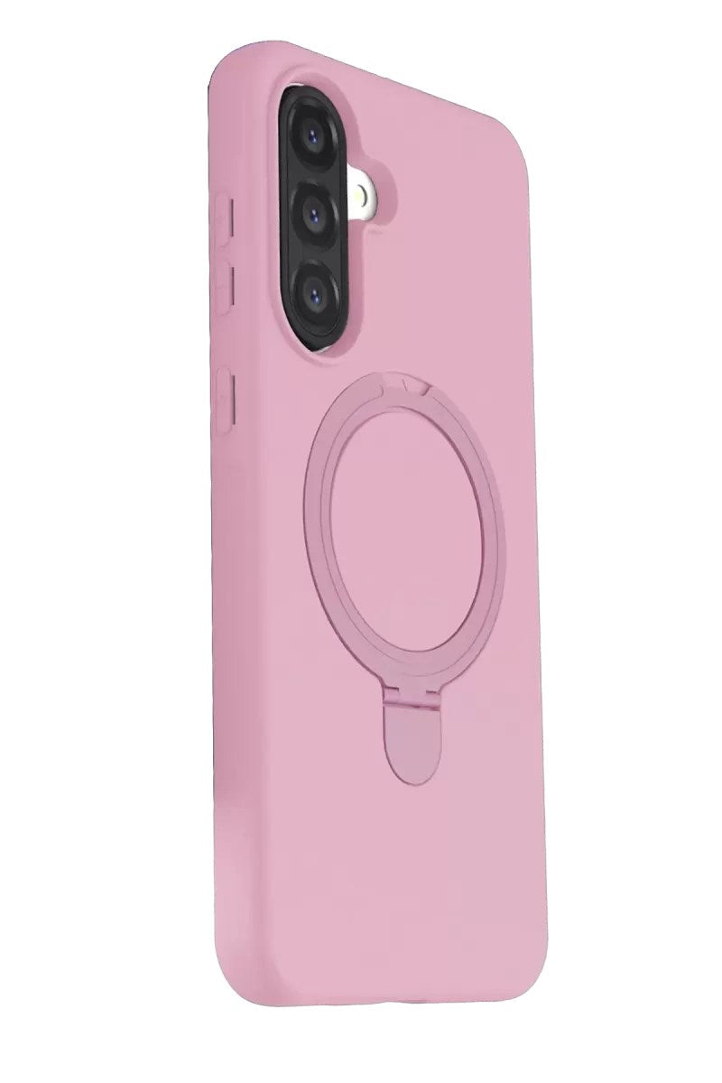 Mey İthalat® Samsung Galaxy A37 5G Regal Magsafe Standlı Kapak - Açık Pembe