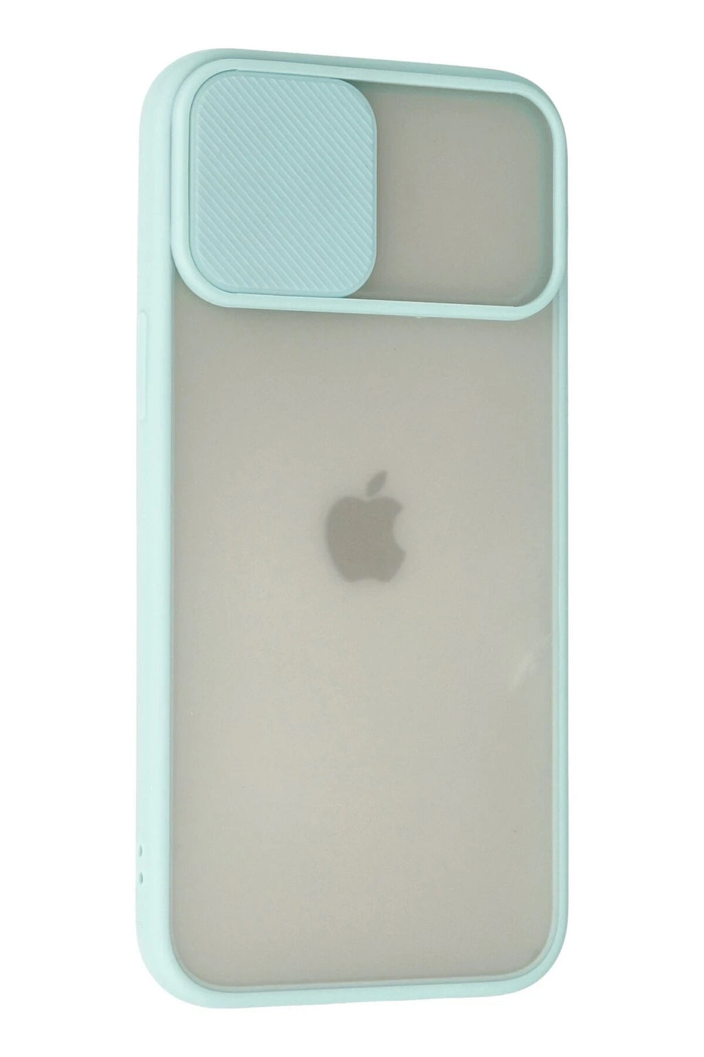 Mey İthalat® iPhone 12 Pro Max Kılıf Palm Buzlu Kamera Sürgülü Silikon - Turkuaz