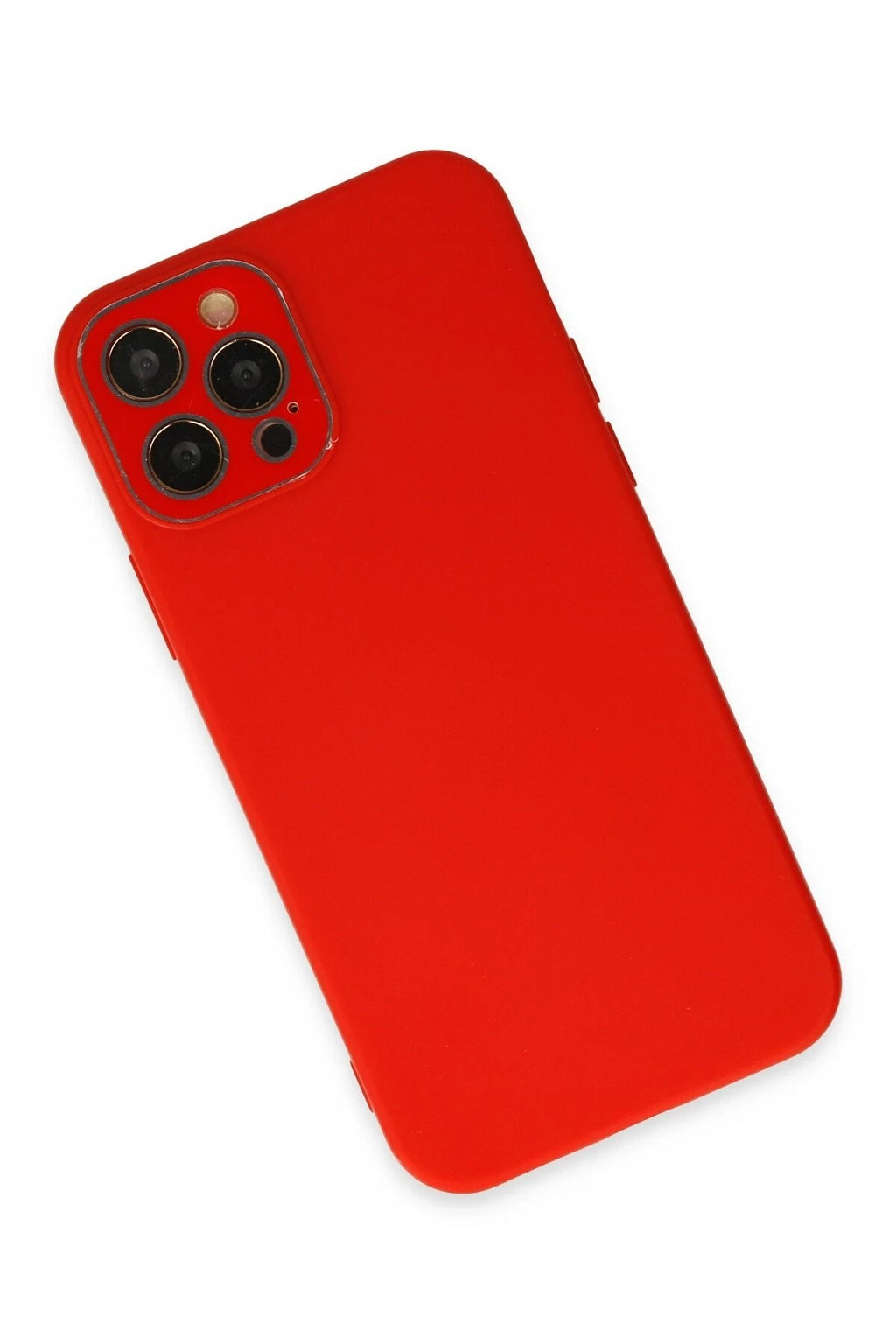 Mey İthalat® iPhone 12 Pro Max Kılıf Lansman Glass Kapak - Kırmızı