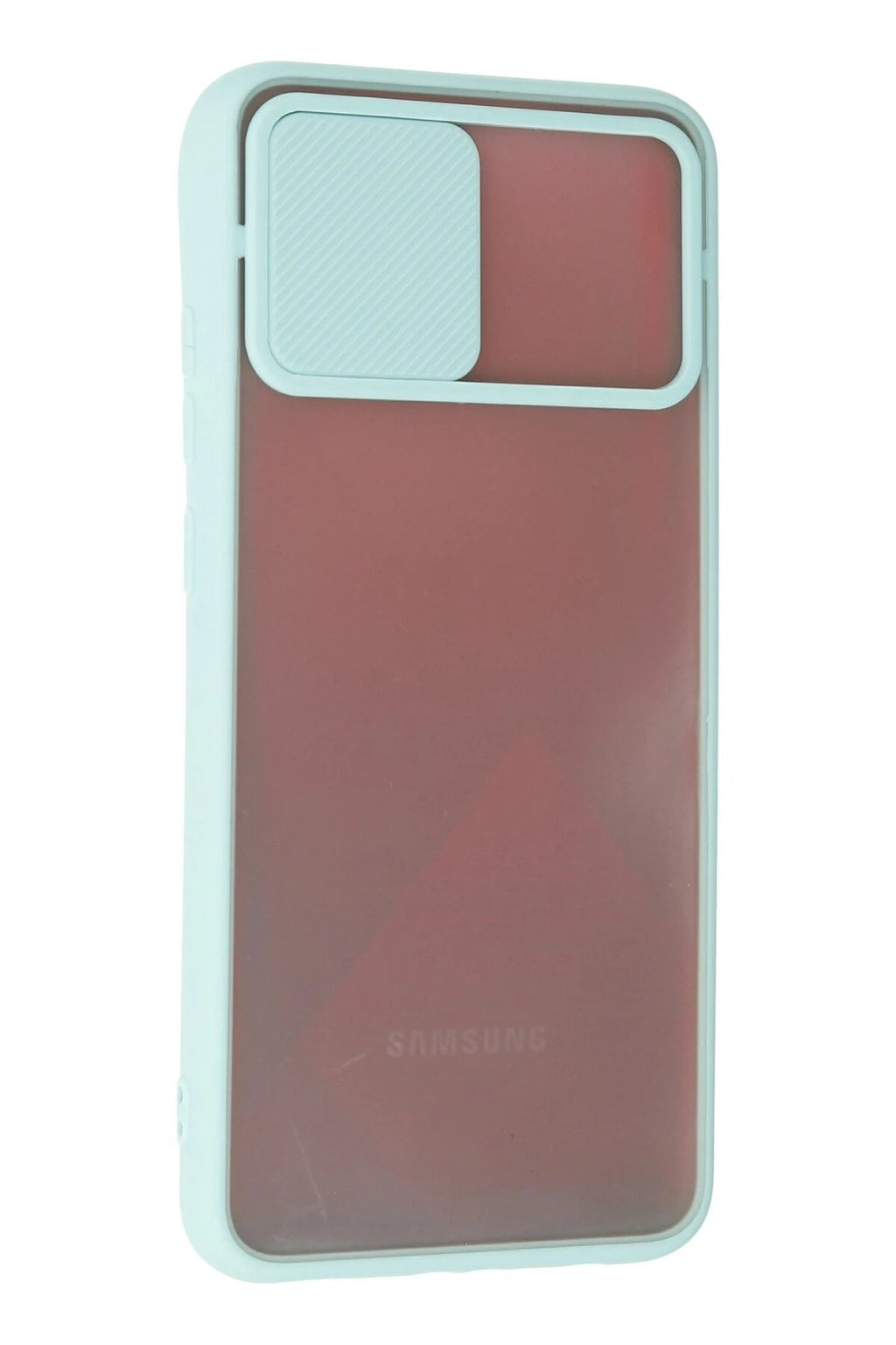 Mey İthalat® Samsung Galaxy A03S Kılıf Palm Buzlu Kamera Sürgülü Silikon - Turkuaz