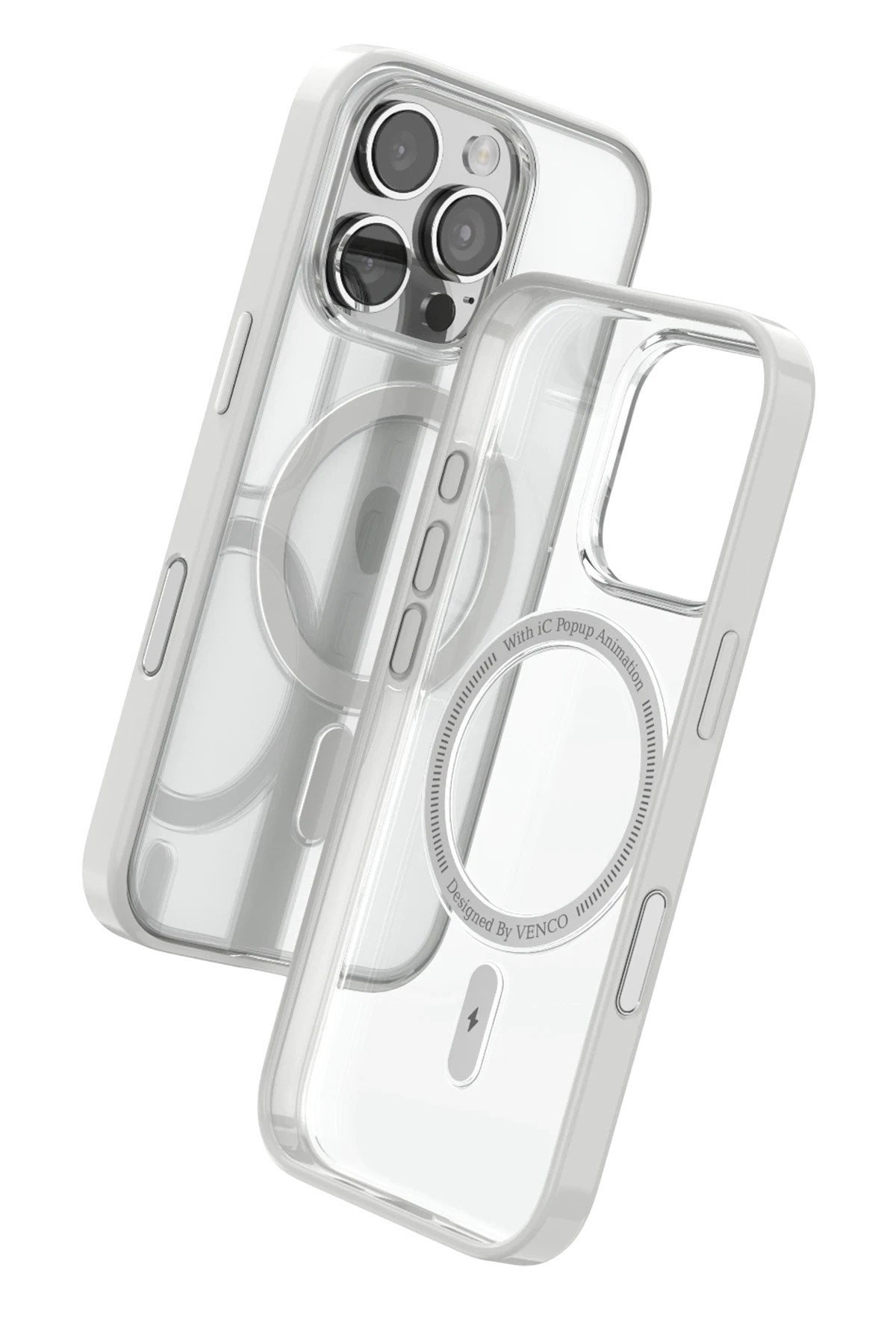 Mey İthalat® iPhone 16 Pro Joly Magsafe Kapak - Beyaz