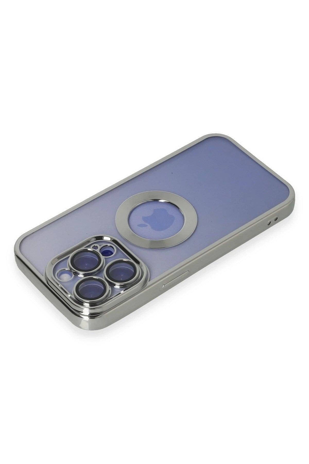 Mey İthalat® iPhone 15 Pro Kılıf Slot Silikon - Gümüş