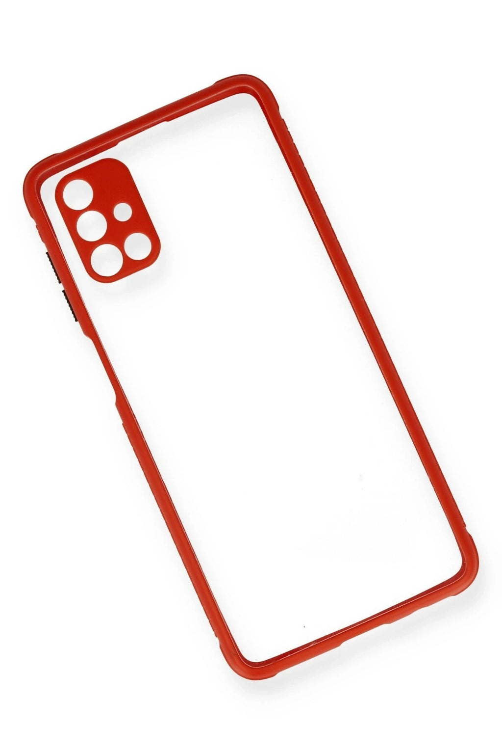 Mey İthalat® Samsung Galaxy M51 Kılıf Miami Şeffaf Silikon - Kırmızı