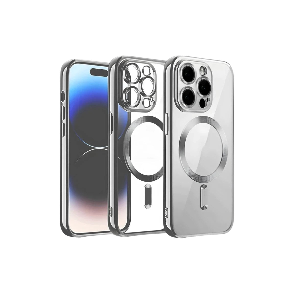 Mey İthalat® iPhone 12 Pro Kılıf Kross Magneticsafe Kapak - Titan Gri