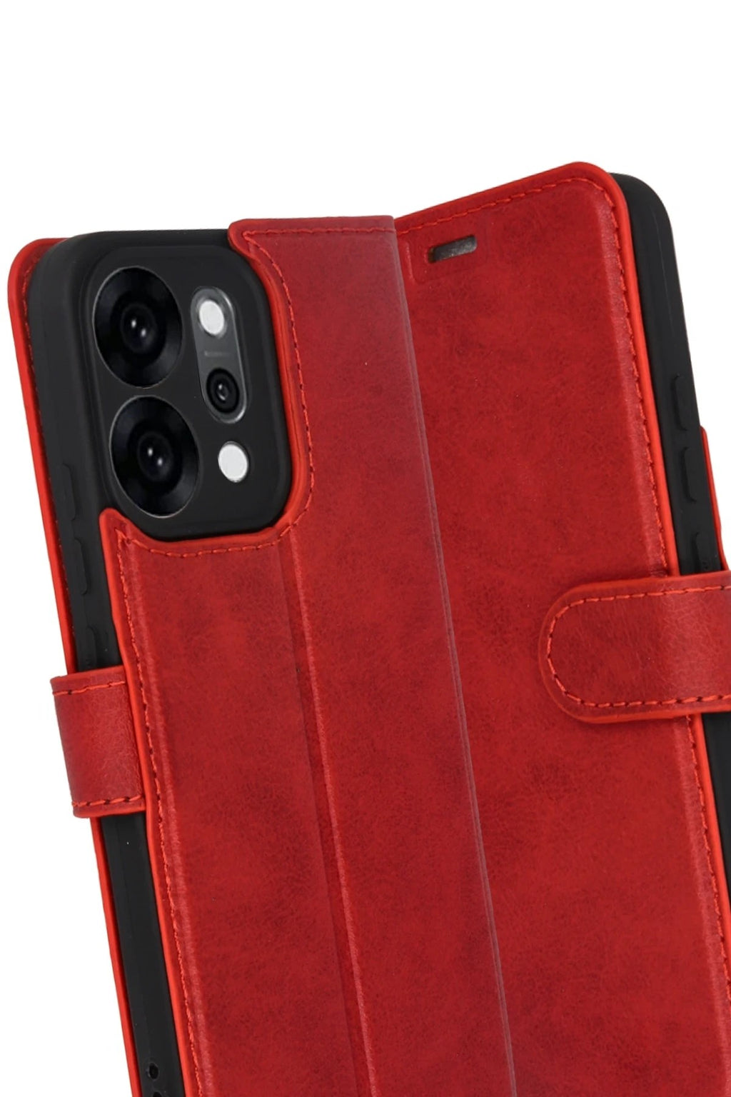 Mey İthalat® Reno 14 Trend S Plus Kapaklı Kılıf - Kırmızı