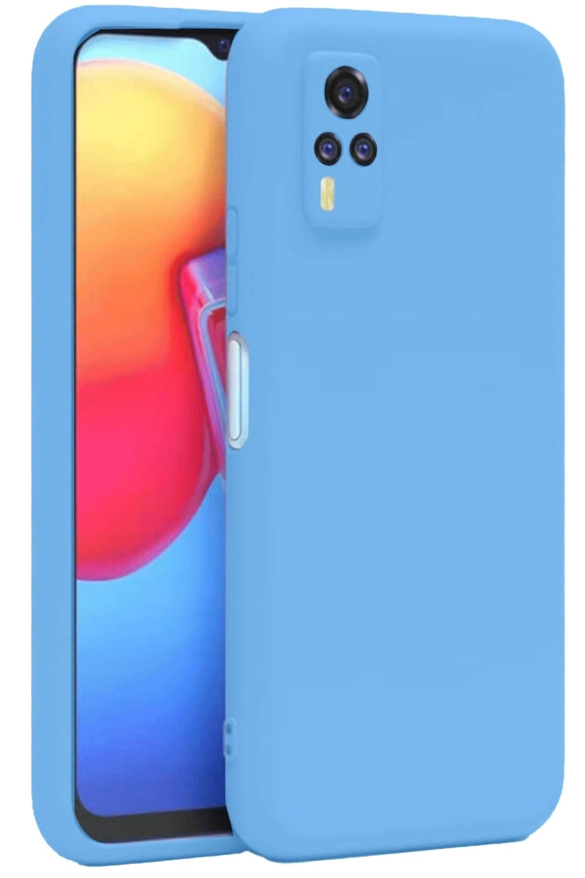 Mey İthalat® Vivo Y53S Kılıf Nano içi Kadife Silikon - Mavi