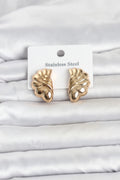 Mey İthalat® 316L Çelik Gold Renk Vintage Model Kadın Küpe
