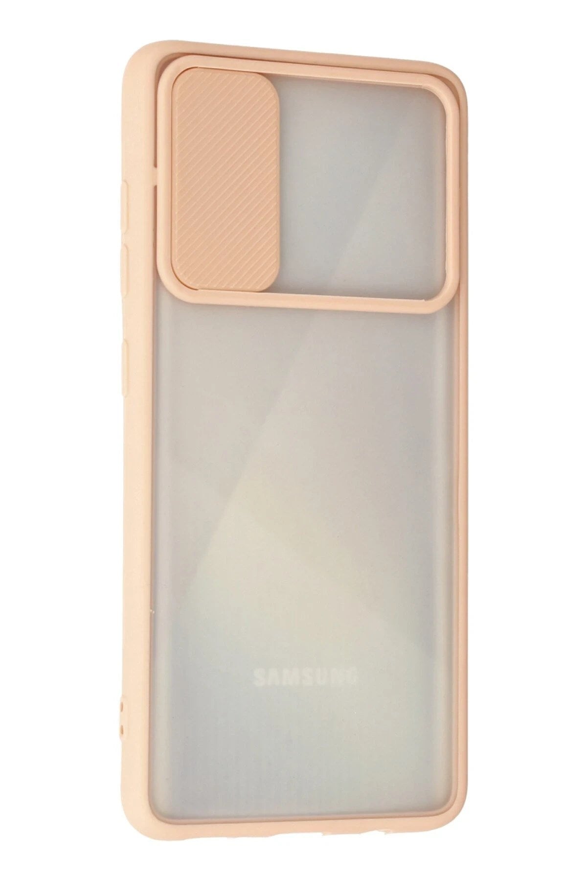 Mey İthalat® Samsung Galaxy A71 Kılıf Palm Buzlu Kamera Sürgülü Silikon - Pembe