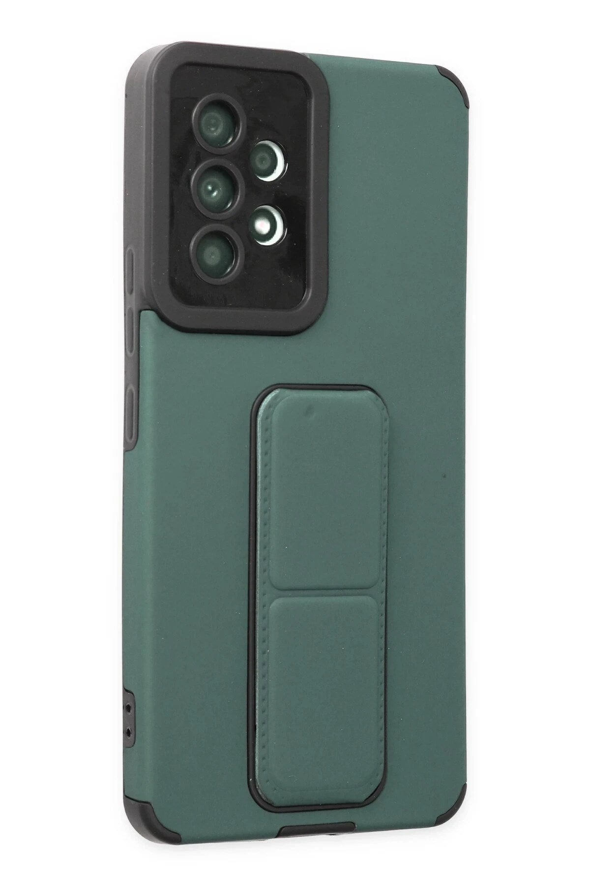 Mey İthalat® Samsung Galaxy A53 5G Kılıf Mega Standlı Silikon - Yeşil