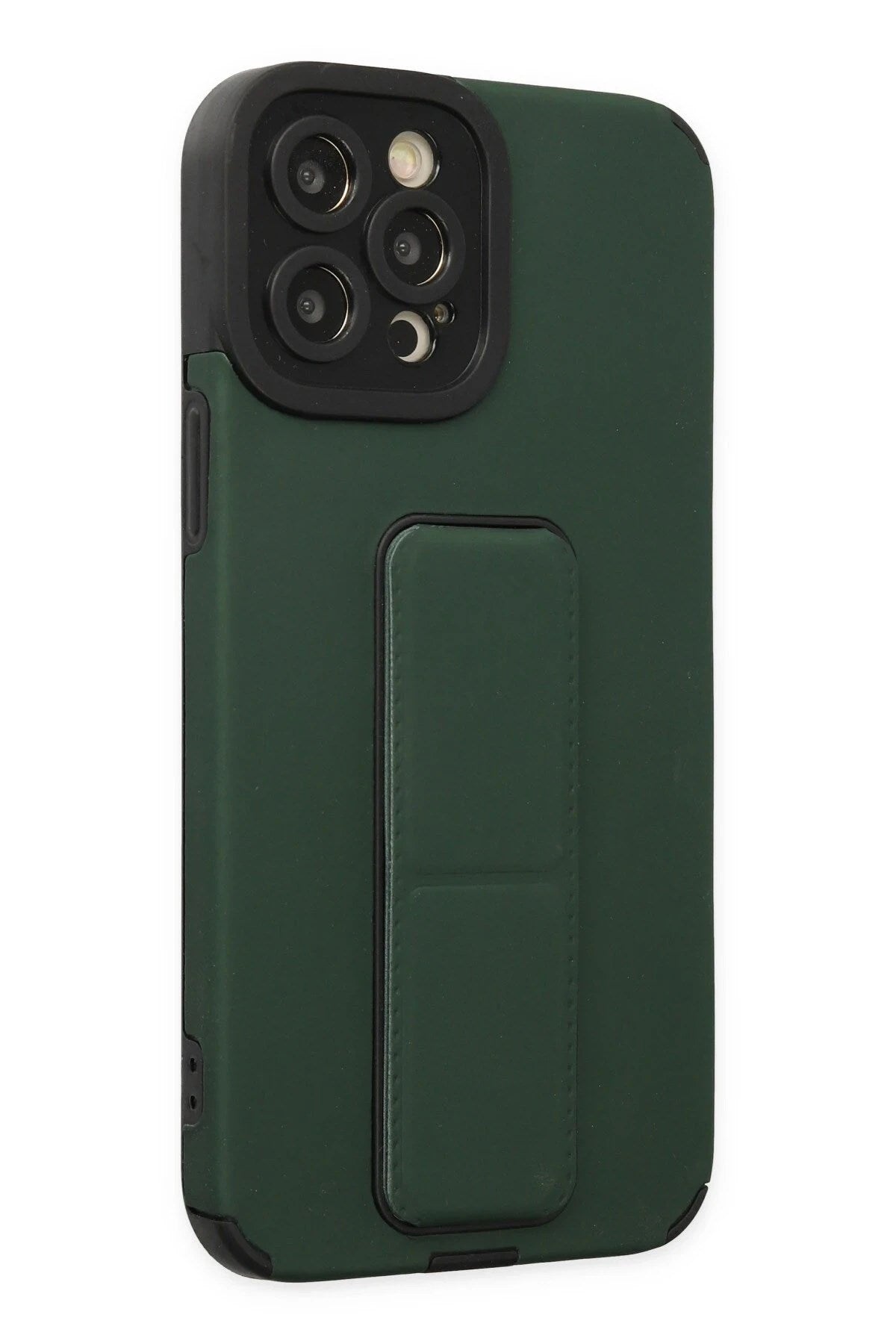 Mey İthalat® iPhone 12 Pro Max Kılıf Mega Standlı Silikon - Yeşil