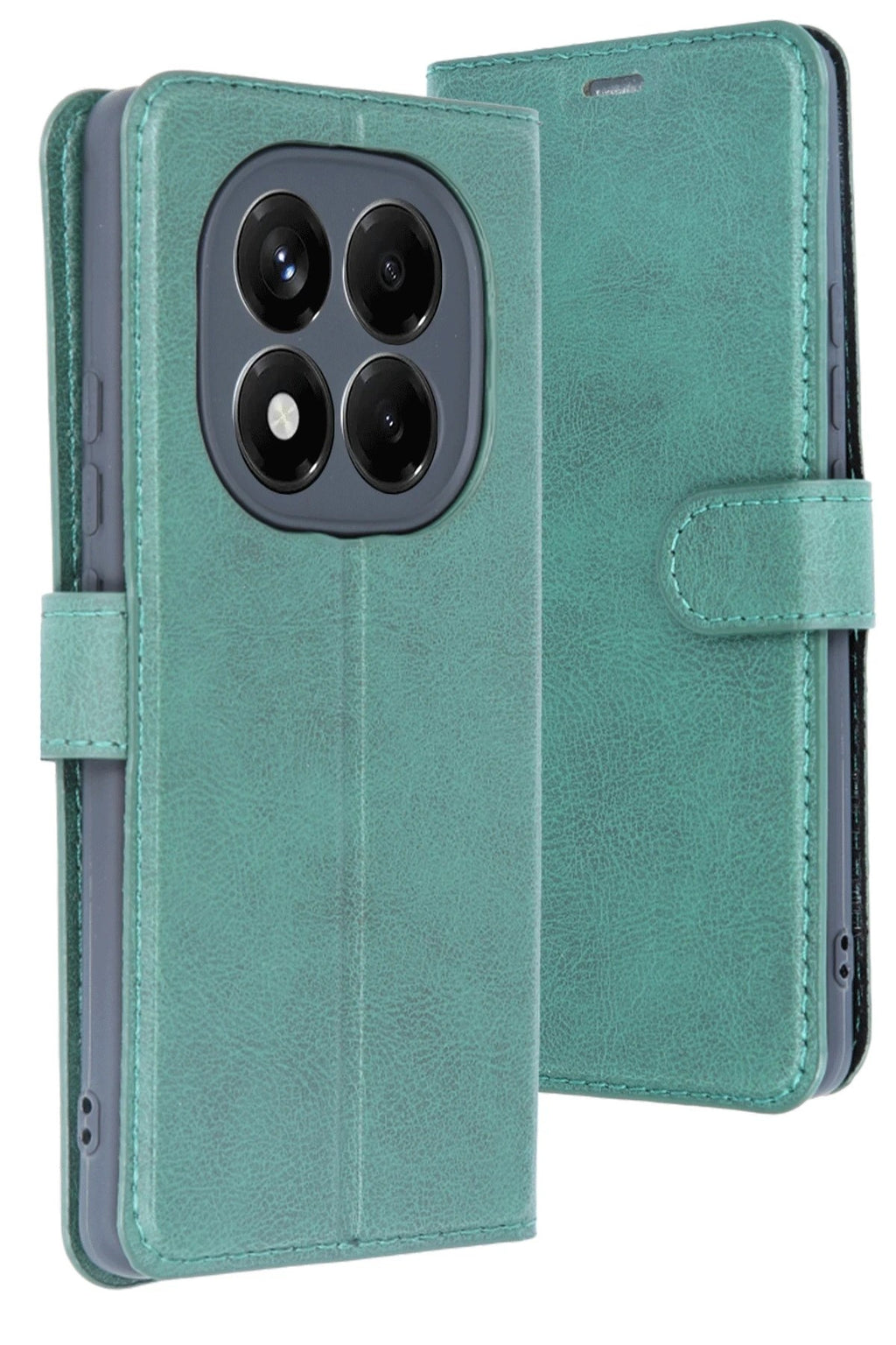 Mey İthalat® Redmi Note 14 Pro 5G Kılıf Trend S Plus Kapaklı Kılıf - Yeşil