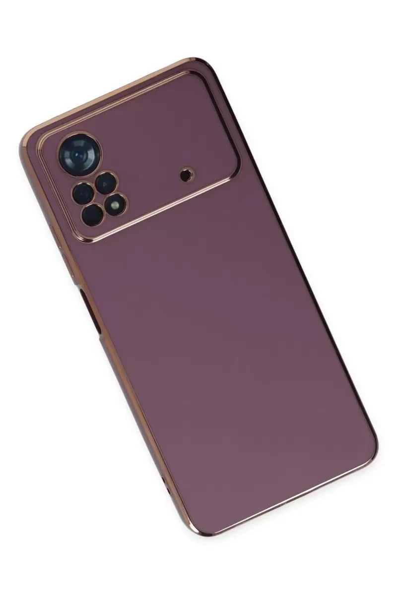 Mey İthalat® Poco X4 Pro 5G Kılıf Volet Silikon - Mor