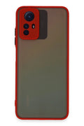 Mey İthalat® Redmi Note 12S Kılıf Montreal Silikon Kapak - Kırmızı