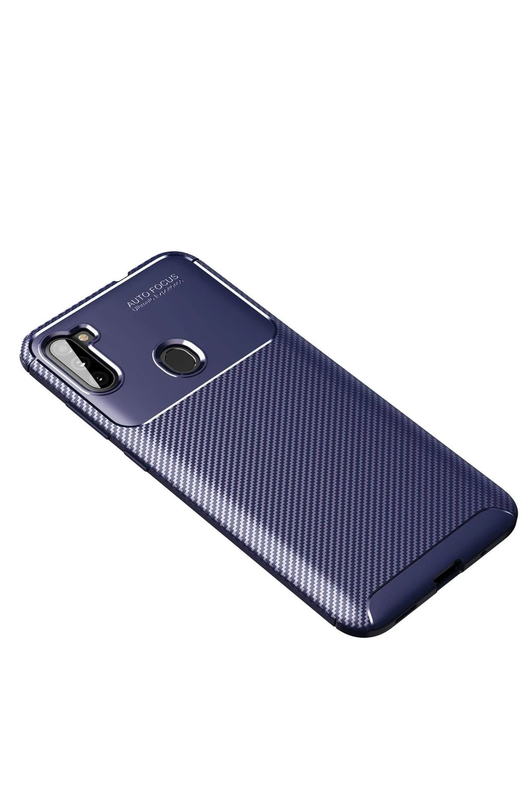 Mey İthalat® Samsung Galaxy A11 Kılıf Auto Focus Karbon Kapak - Lacivert