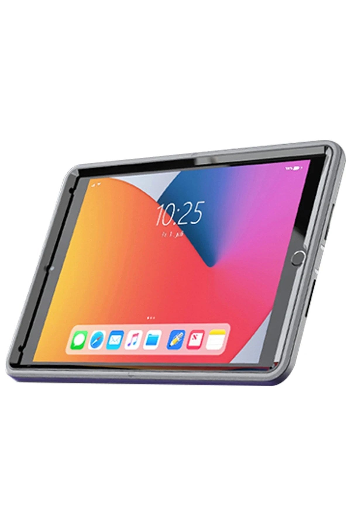 Mey İthalat® iPad 10.2 (7.nesil) Kılıf Hand Strap Tablet Kılıfı - Gri