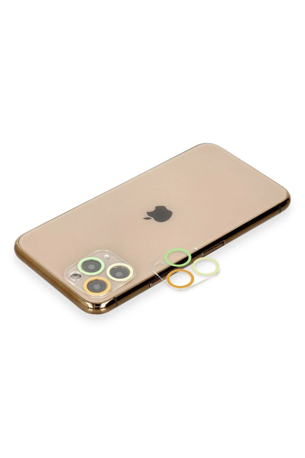 Mey İthalat® iPhone 11 Pro Max Renkli Kamera Lens Koruma Cam - Sarı-Turuncu