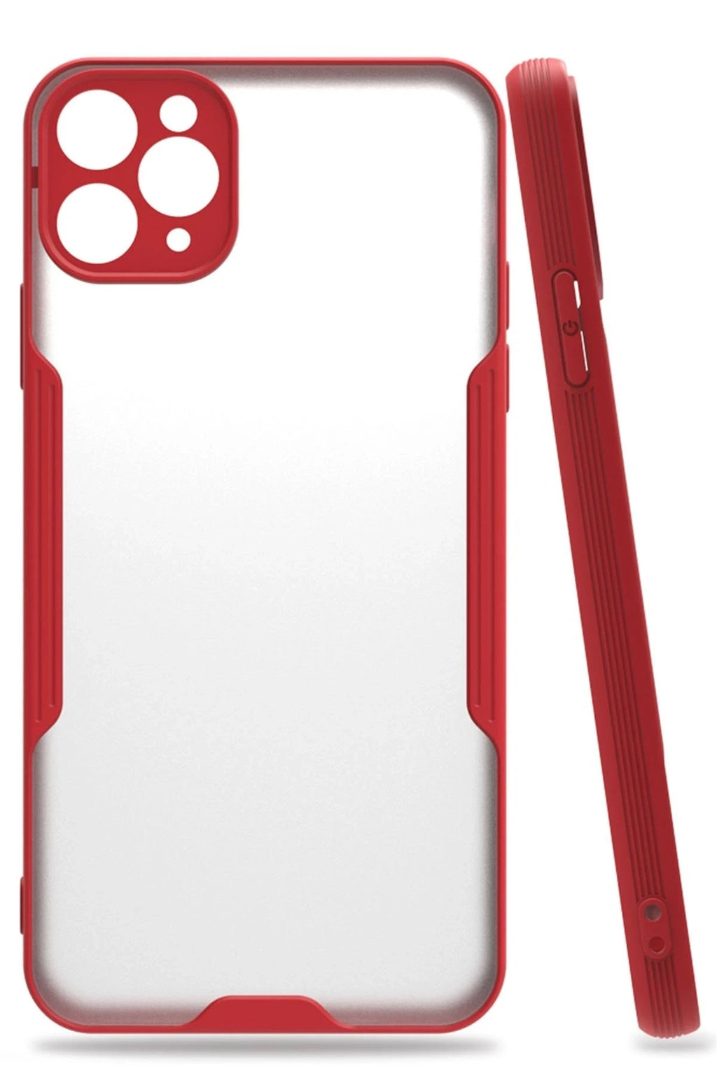 Mey İthalat® iPhone 11 Pro Kılıf Platin Silikon - Kırmızı