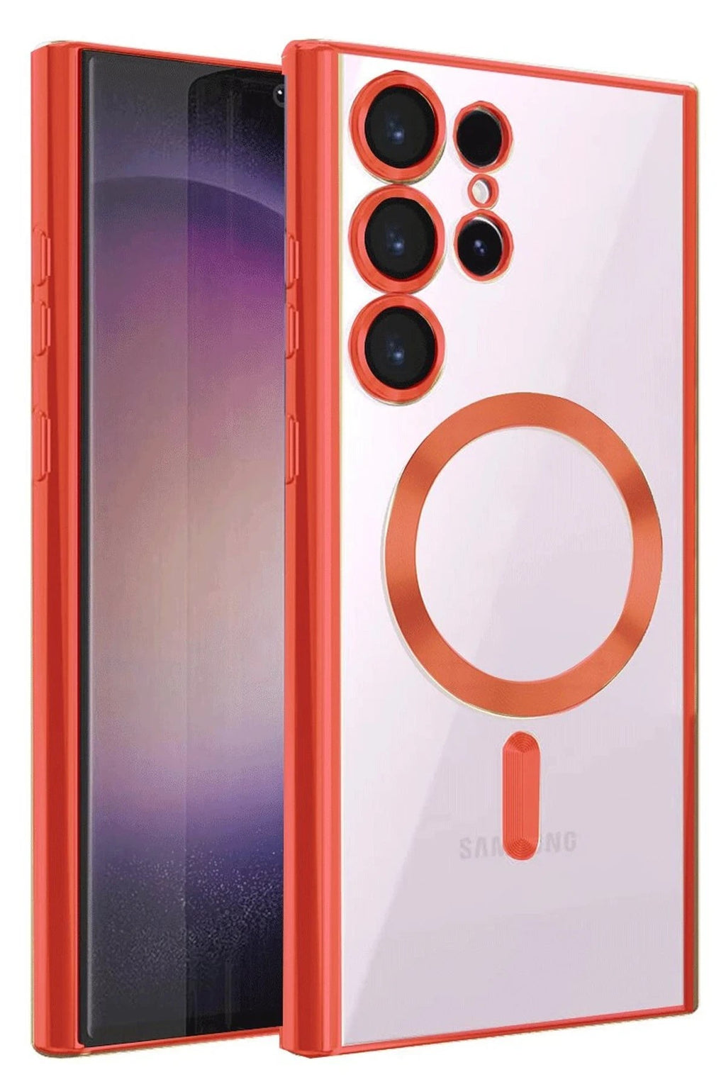 Mey İthalat® Samsung Galaxy S25 Ultra Kılıf Kross Magneticsafe Kapak - Kırmızı