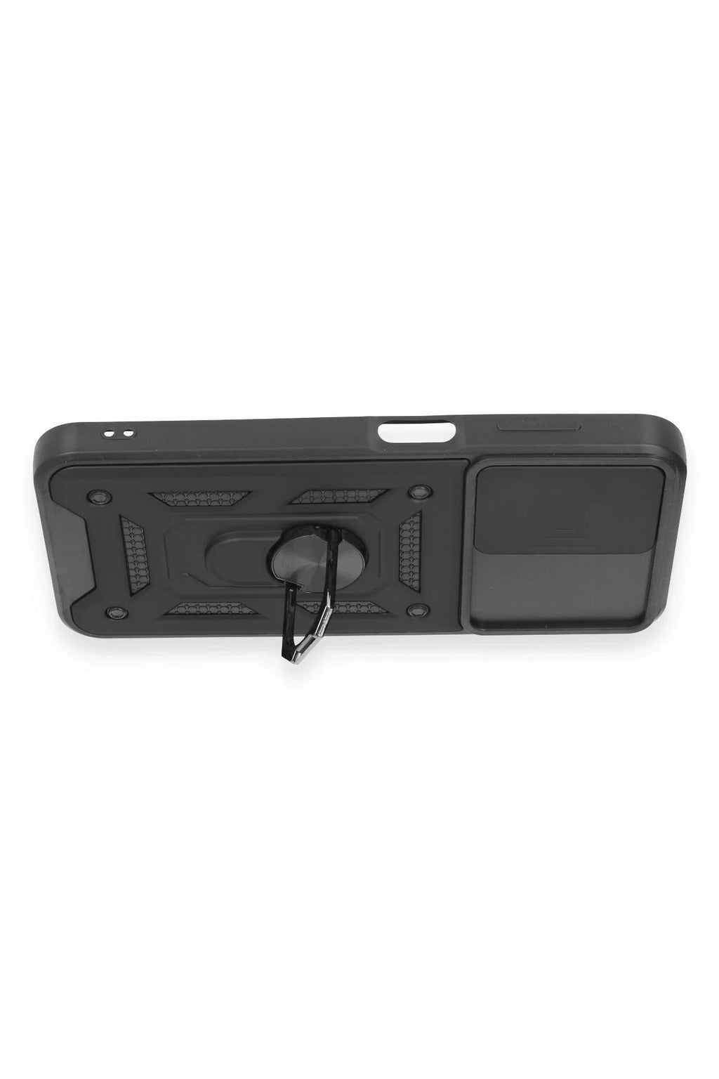 Mey İthalat® Samsung Galaxy M14 5G Kılıf Pars Lens Yüzüklü Silikon - Siyah