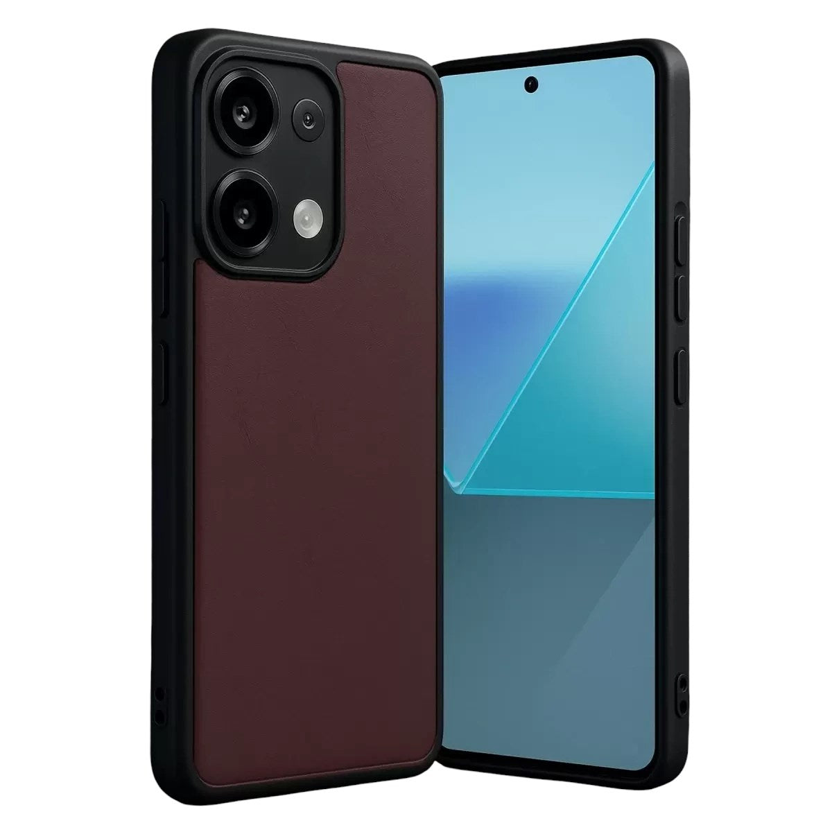 Mey İthalat® Redmi Note 13 Pro 4G Kılıf Aras Deri Kapak - Bordo