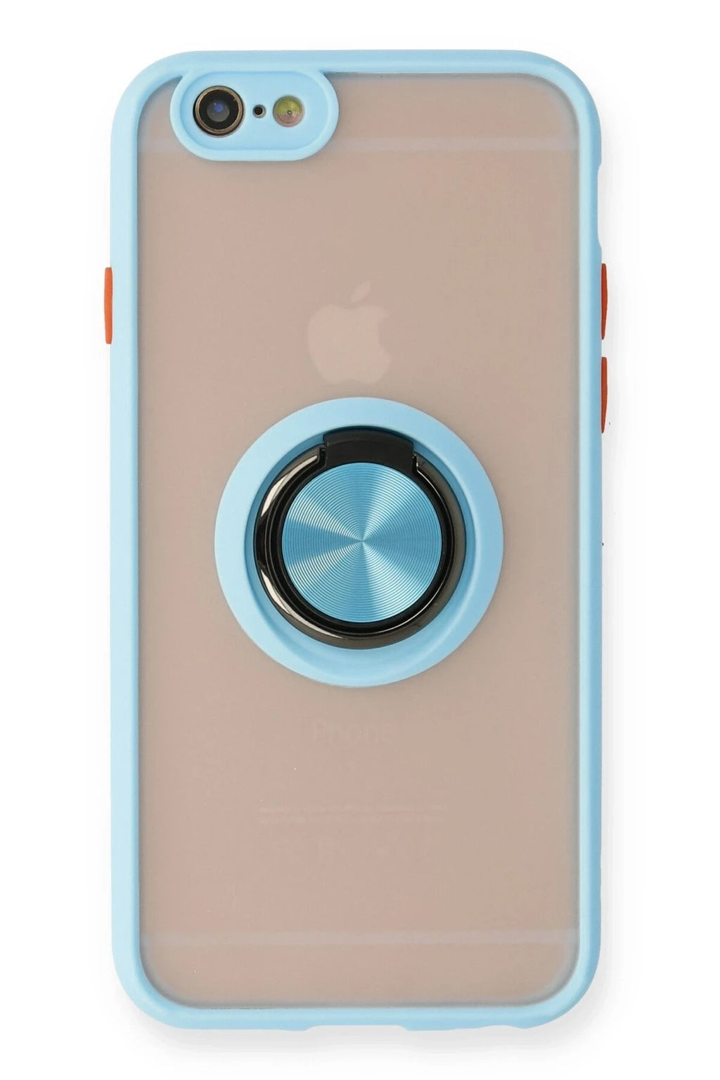 Mey İthalat® iPhone 6 Kılıf Montreal Yüzüklü Silikon Kapak - Buz Mavi