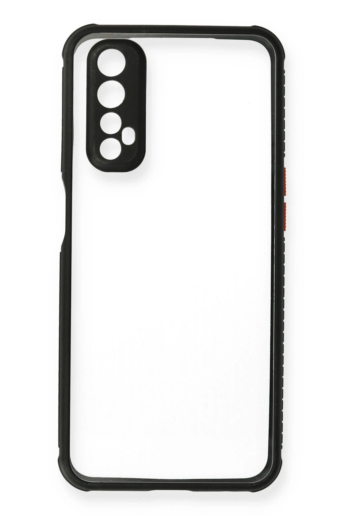 Mey İthalat® Realme 7 Kılıf Miami Şeffaf Silikon - Siyah