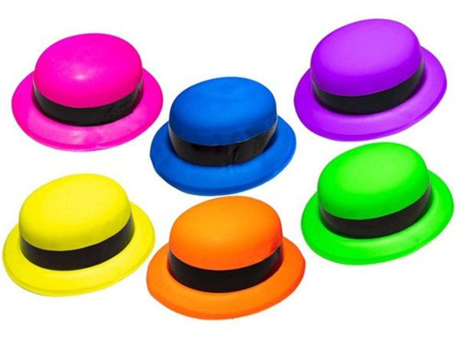 Mey İthalat® Neon Partisi Turuncu Renk Melon Plastik Parti Şapkası