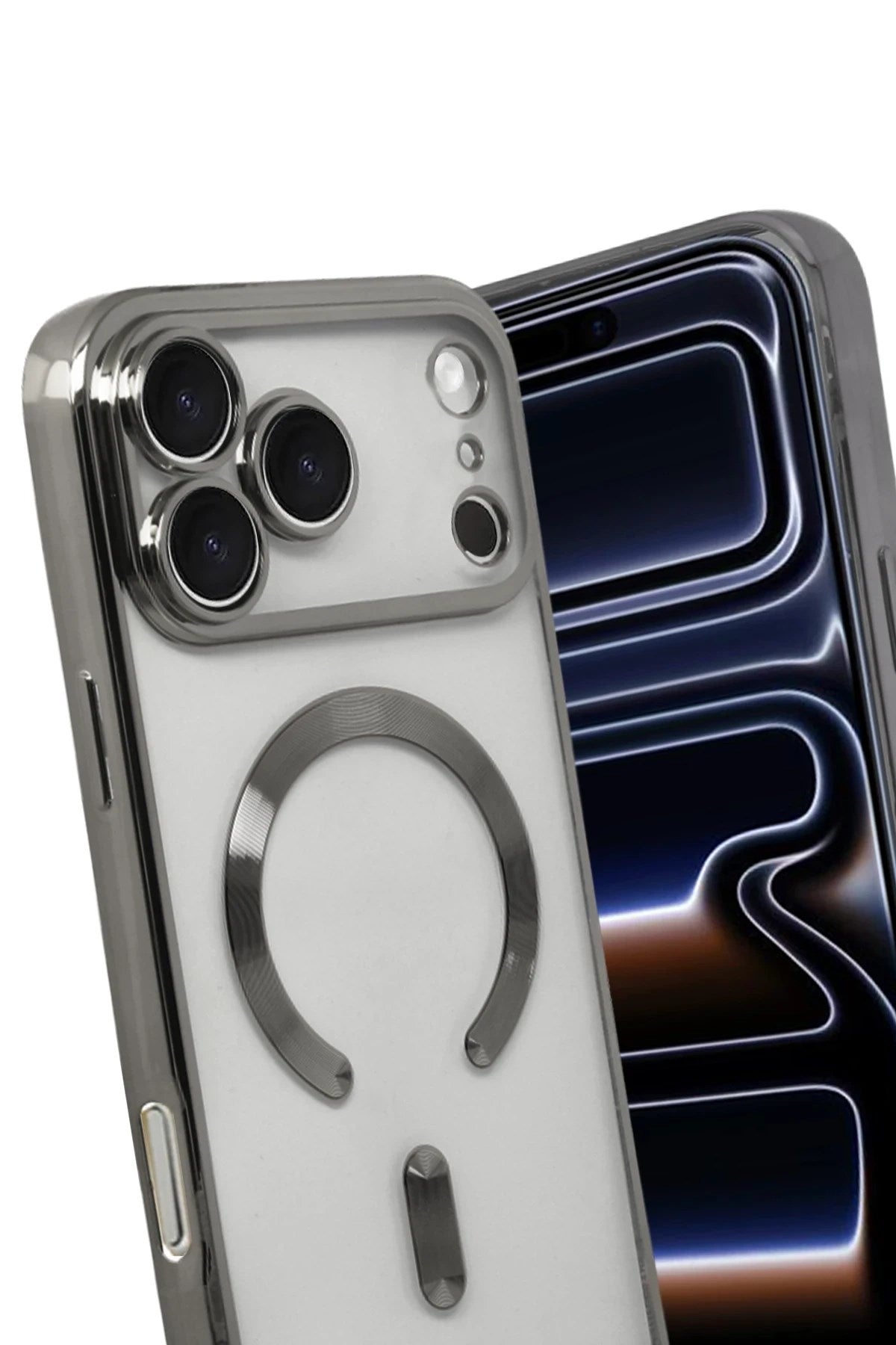 Mey İthalat® iPhone 17 Pro Max Kross Magneticsafe Kapak - Titan Gri