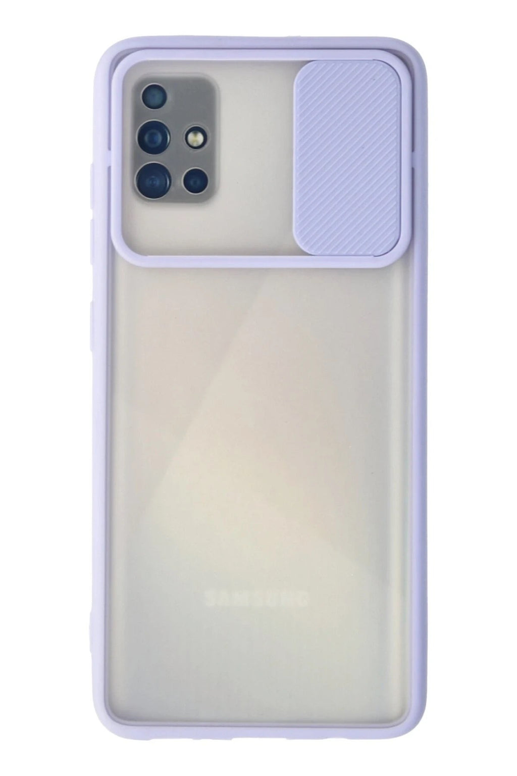 Mey İthalat® Samsung Galaxy A71 Kılıf Palm Buzlu Kamera Sürgülü Silikon - Lila