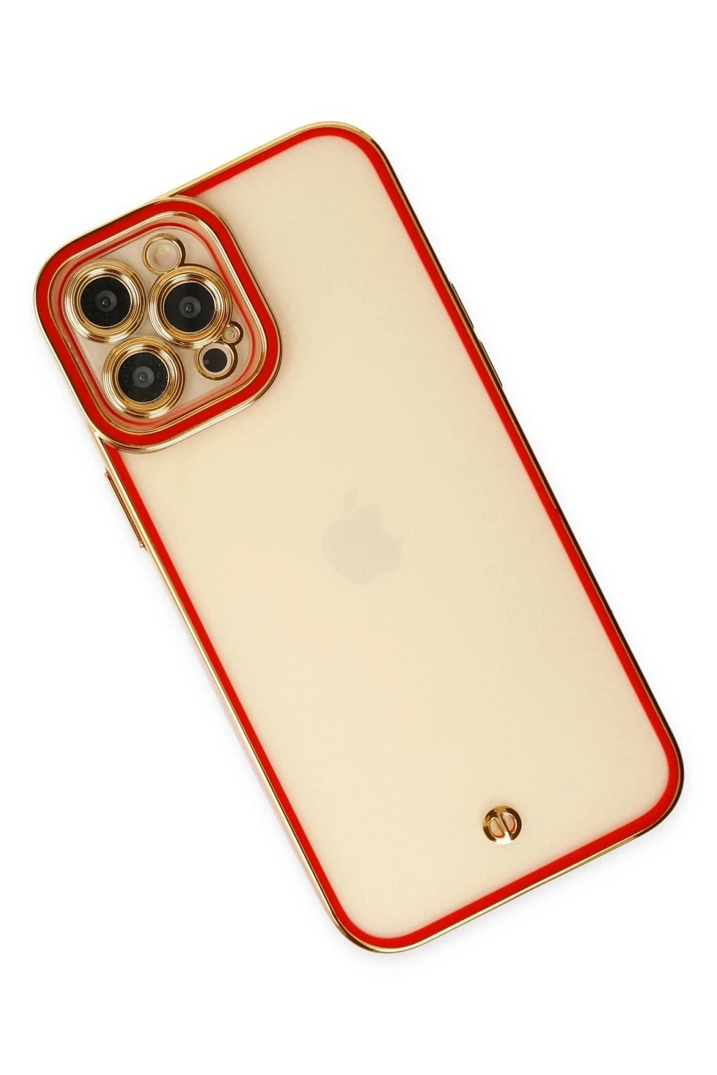 Mey İthalat® iPhone 12 Pro Kılıf Liva Lens Silikon - Kırmızı