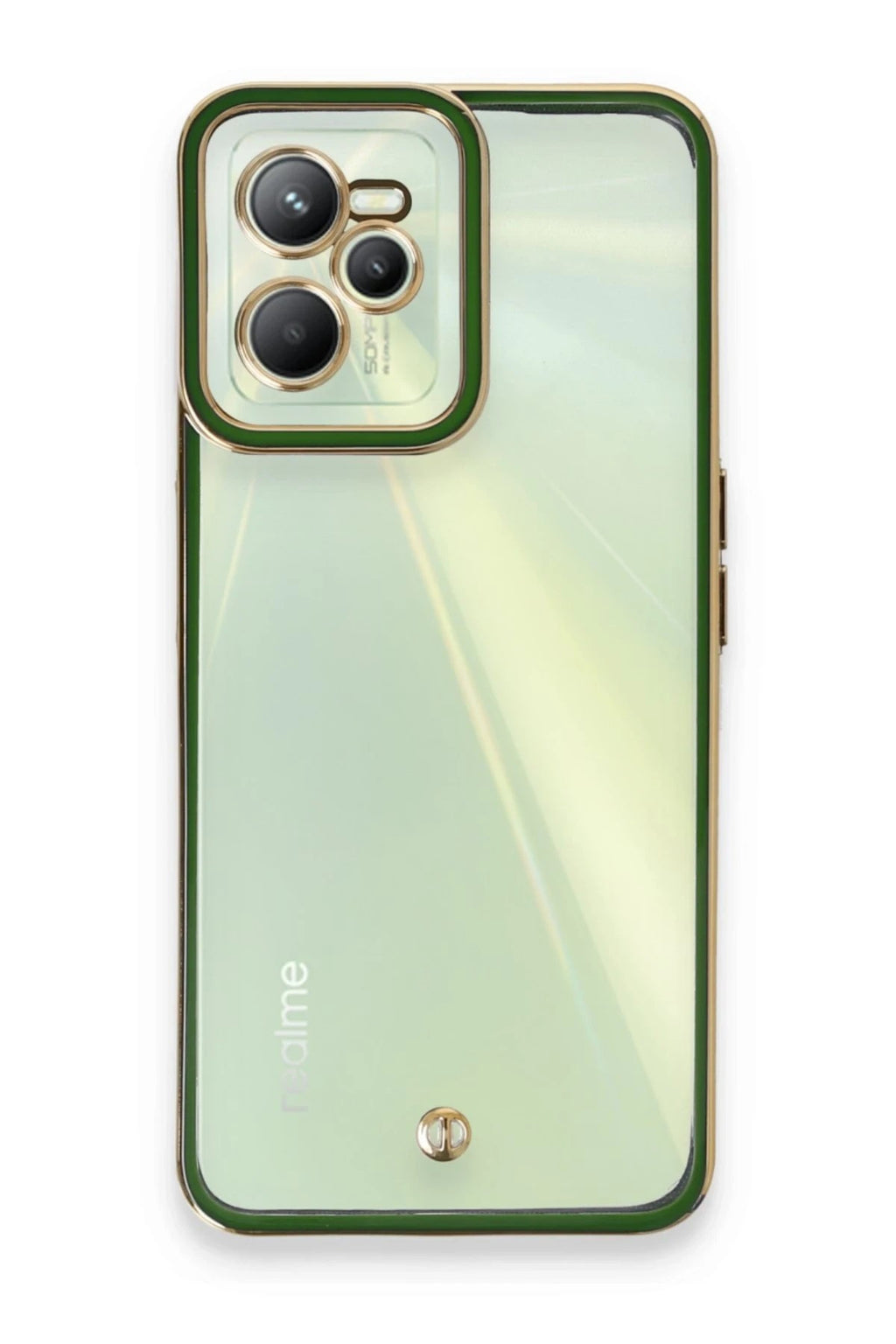 Mey İthalat® Realme C35 Kılıf Liva Lens Silikon - Yeşil