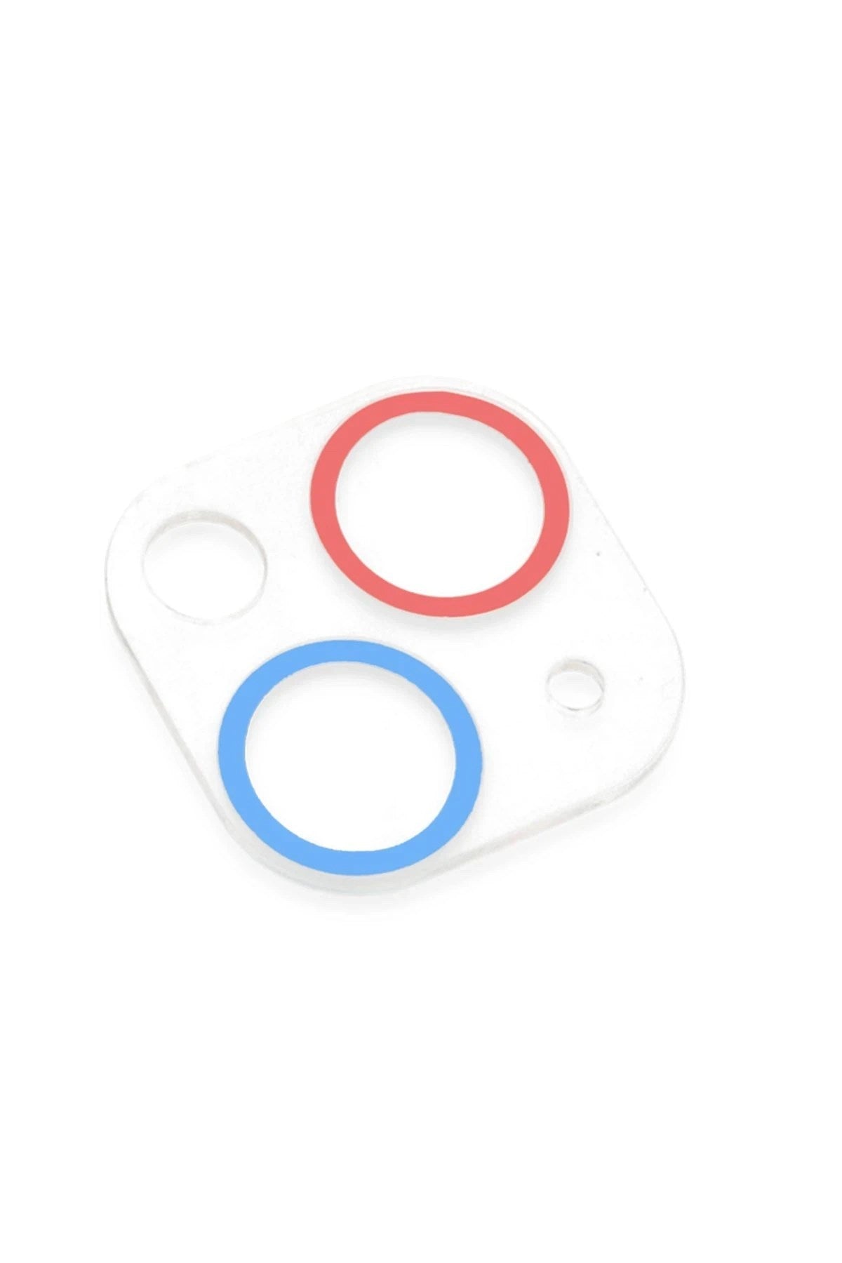 Mey İthalat® iPhone 13 Mini Renkli Kamera Lens Koruma Cam - Pembe-Mavi
