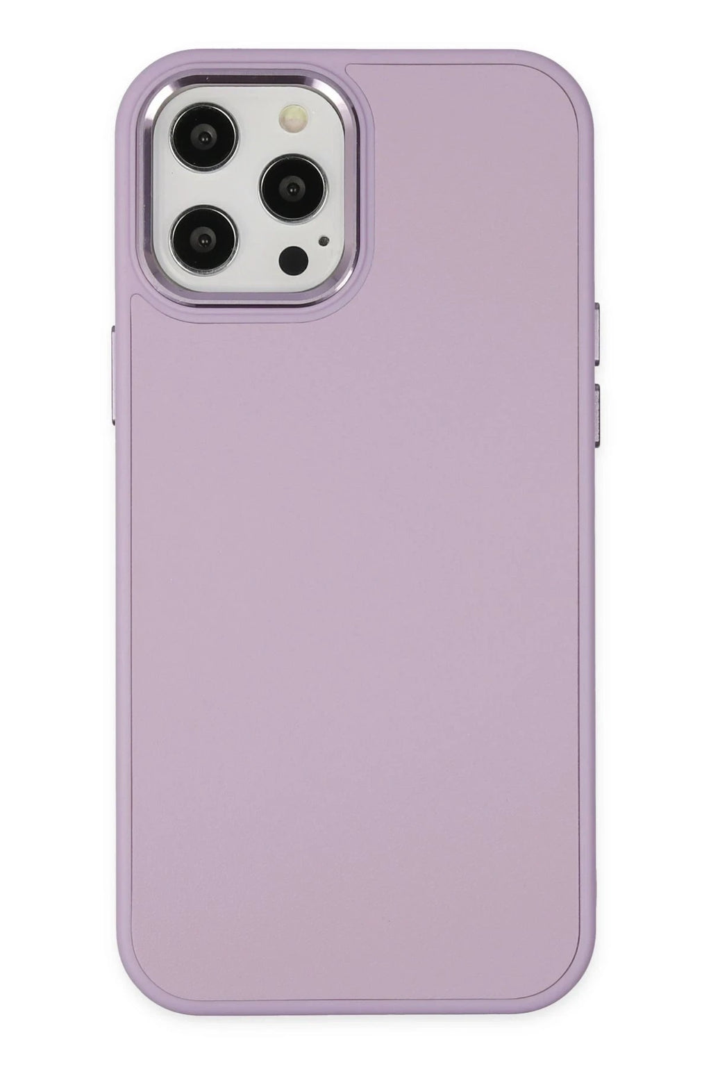 Mey İthalat® iPhone 12 Pro Max Kılıf Asya Deri Silikon - Lila