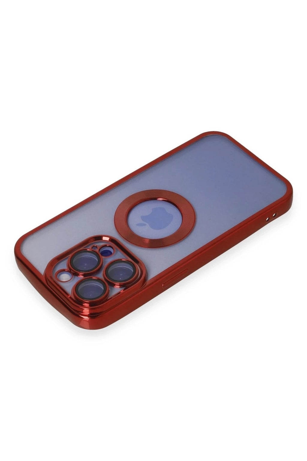 Mey İthalat® iPhone 15 Pro Max Kılıf Slot Silikon - Kırmızı