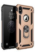Mey İthalat® iPhone XS Max Kılıf Sofya Yüzüklü Silikon Kapak - Gold