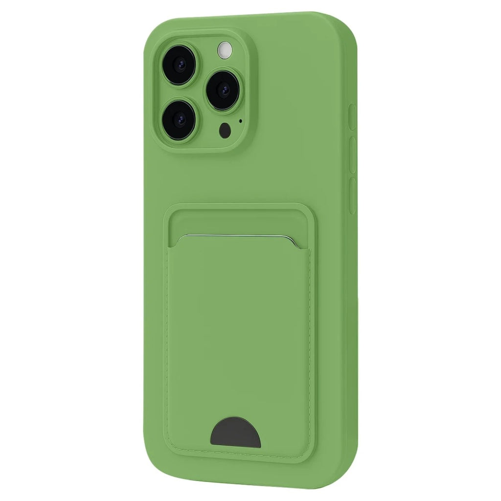 Mey İthalat® iPhone 16 Pro Kılıf Kelvin Kartvizitli Silikon - Açık Yeşil