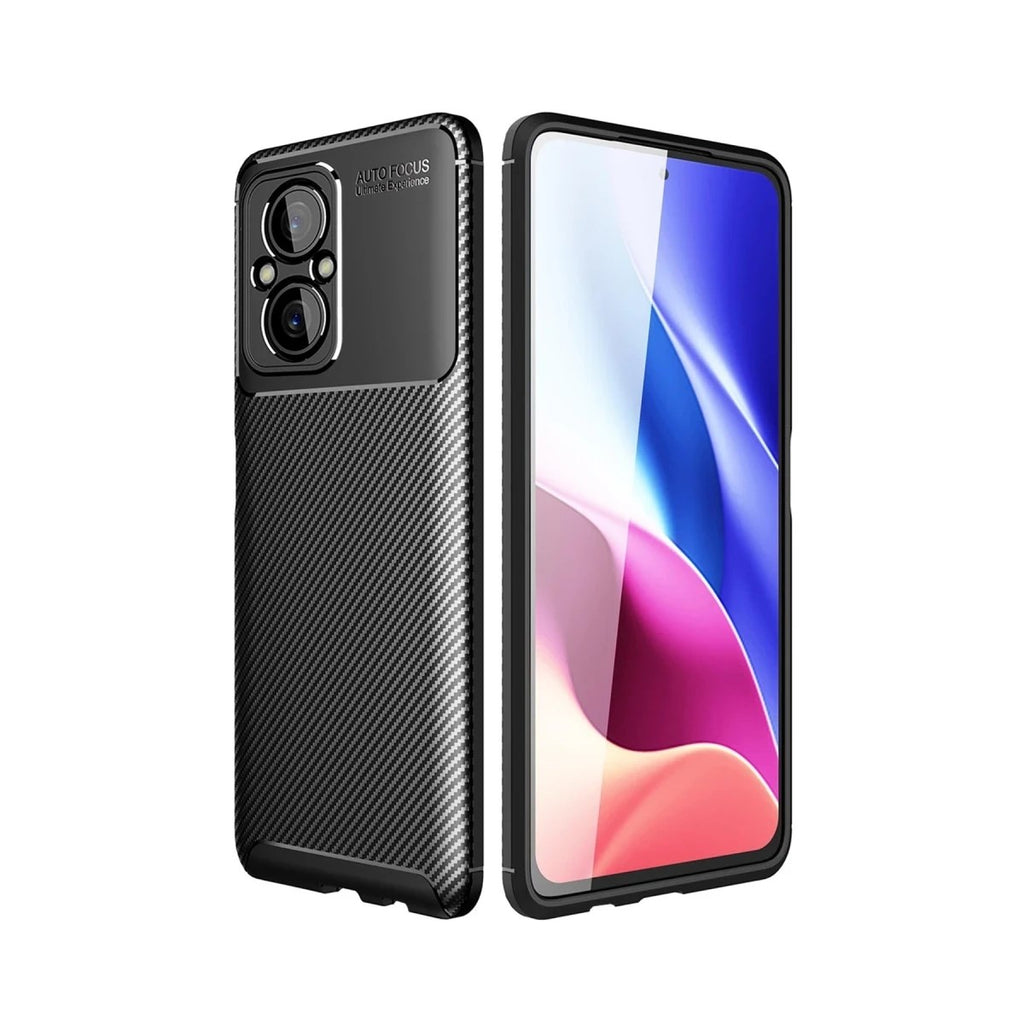Mey İthalat® Poco M5 Kılıf Auto Focus Karbon Kapak - Siyah