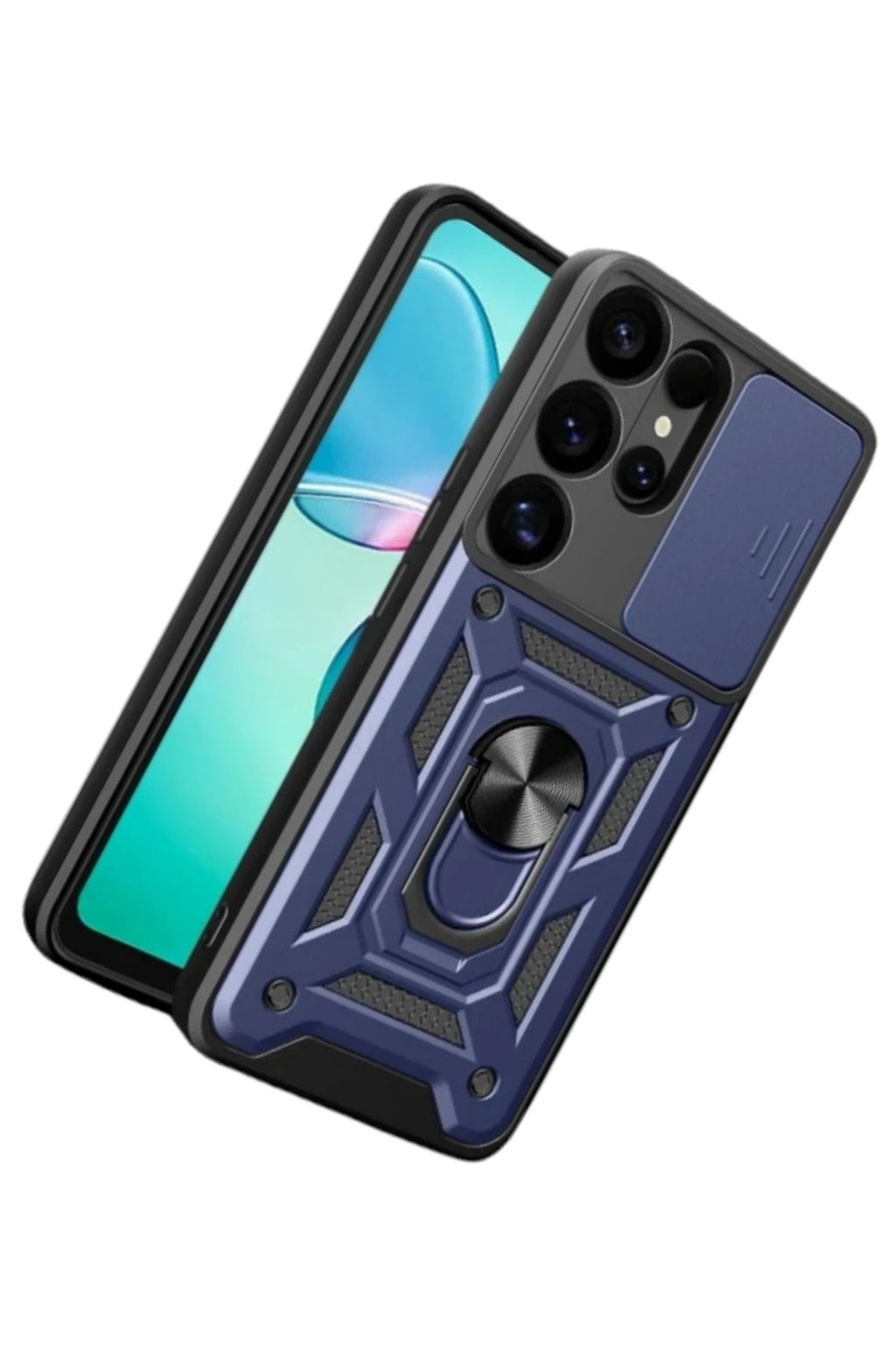 Mey İthalat® Samsung Galaxy S26 Ultra Pars Lens Yüzüklü Silikon - Lacivert