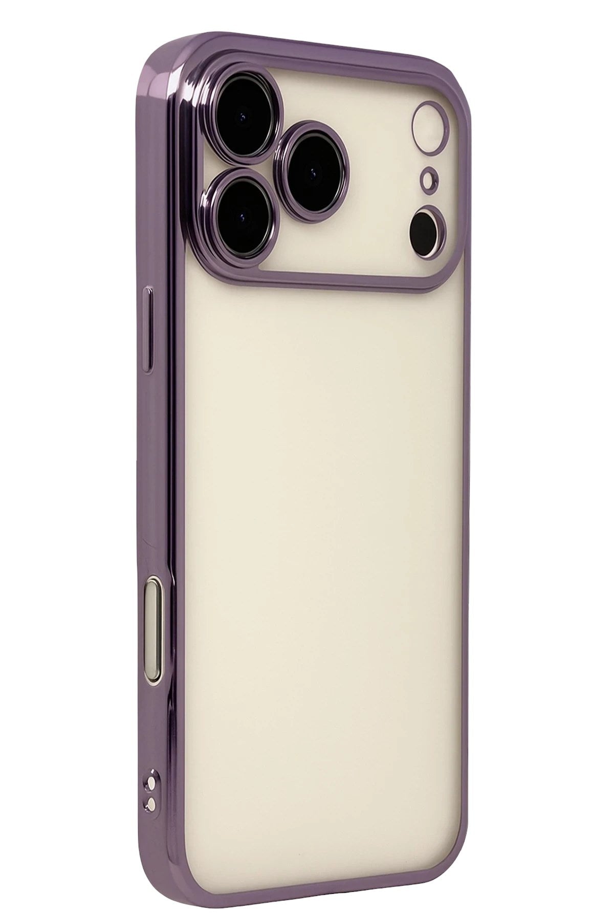 Mey İthalat® iPhone 17 Pro Max Lensli Silikon - Mor