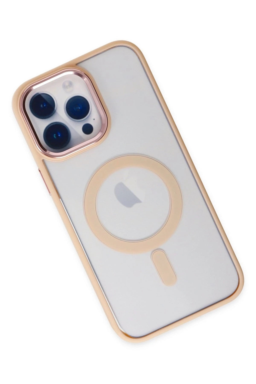 Mey İthalat® iPhone 14 Pro Max Kılıf Room Magneticsafe Silikon - Pudra