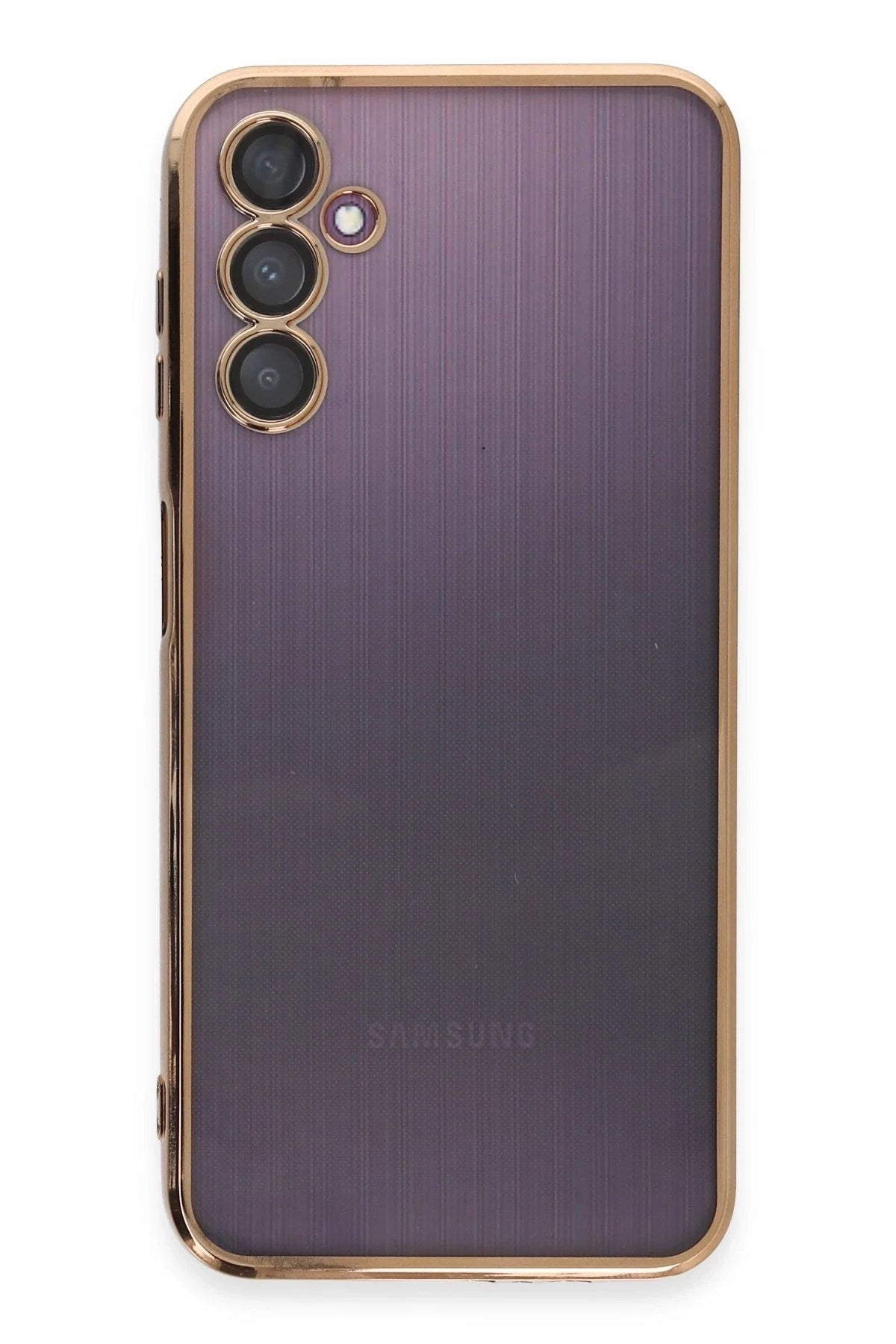 Mey İthalat® Samsung Galaxy A14 4G Kılıf Lensli Silikon - Gold