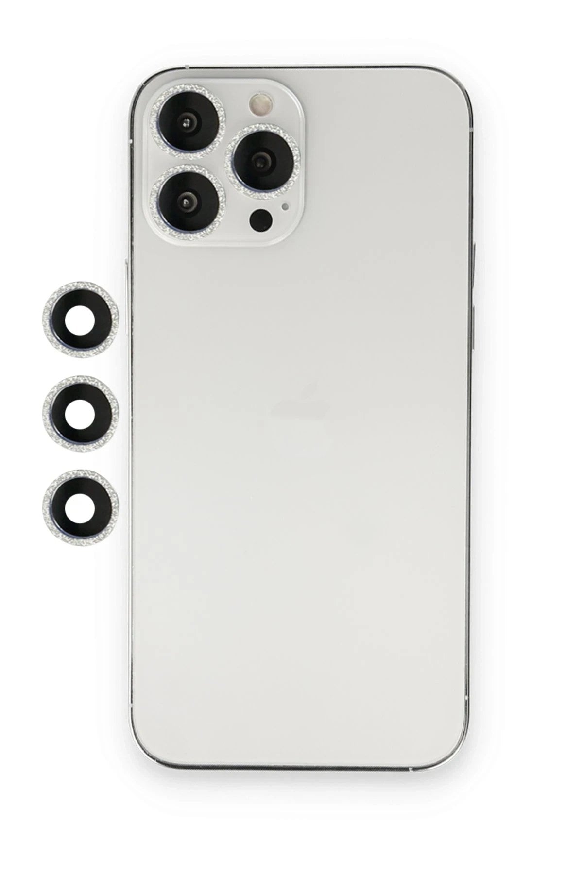 Mey İthalat® iPhone 12 Pro Shine Kamera Lens - Gümüş