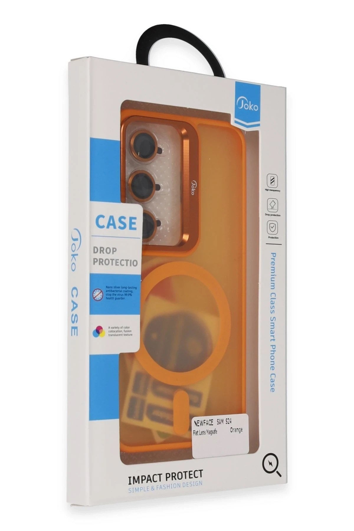Mey İthalat® Samsung Galaxy S24 Plus Flet Lens Magsafe Kapak - Turuncu