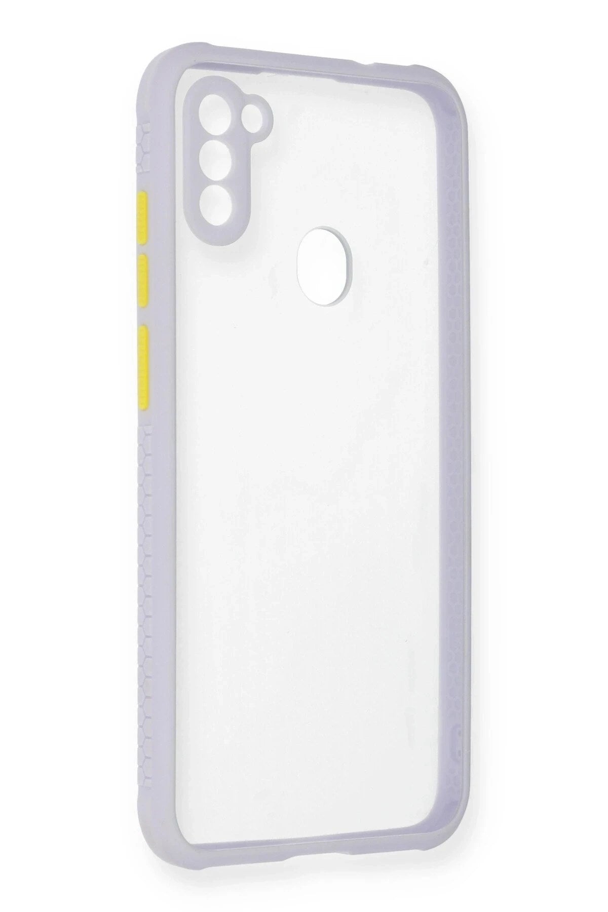 Mey İthalat® Samsung Galaxy A11 Kılıf Miami Şeffaf Silikon - Lila